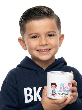 BK Kidz Hair Pomade - 3.5oz Strong Hold Boys Styling Wax - Water Based & Gentle